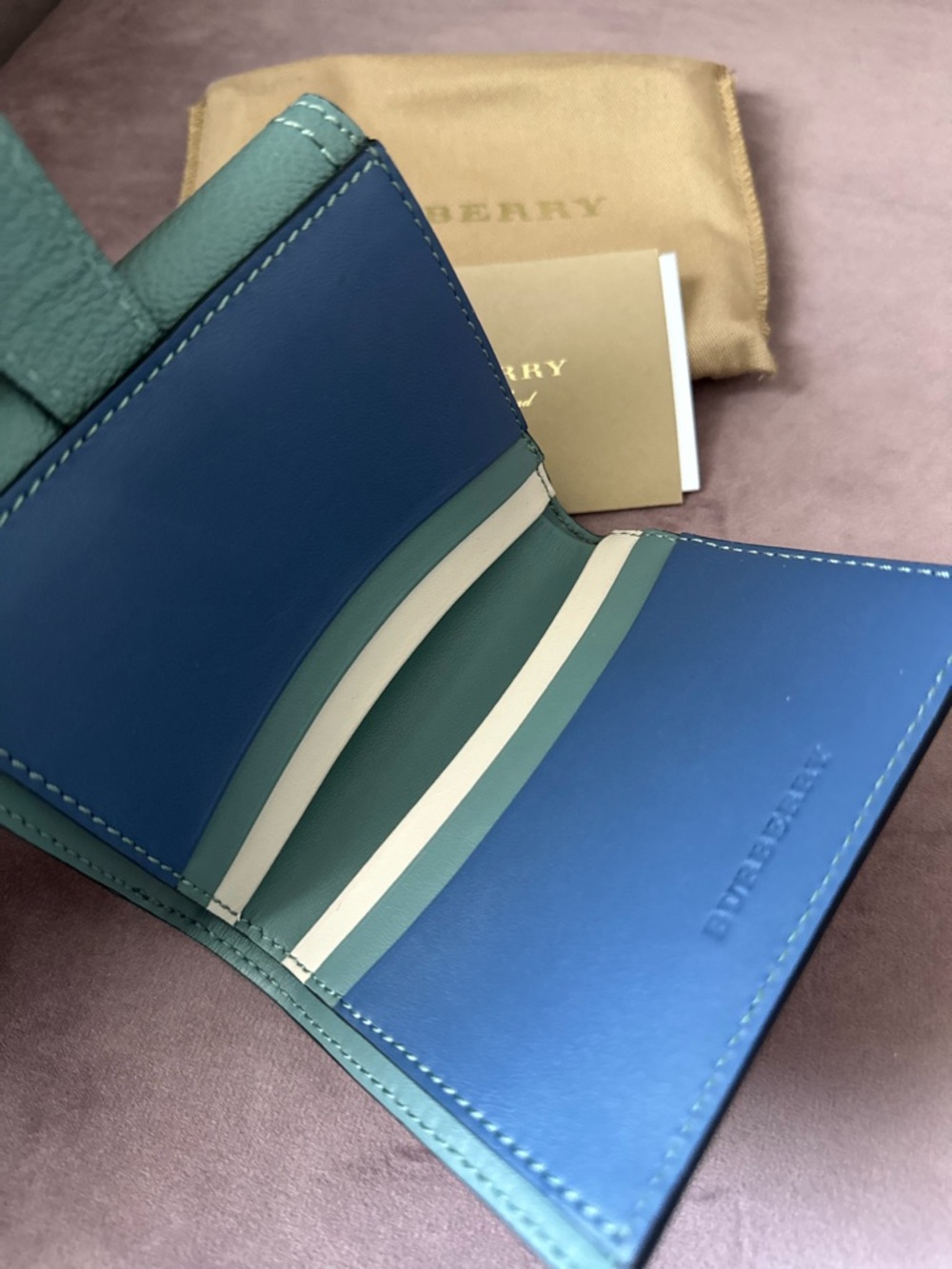 Burberry Leather Fold Short Wallet - Picture 3 of 6